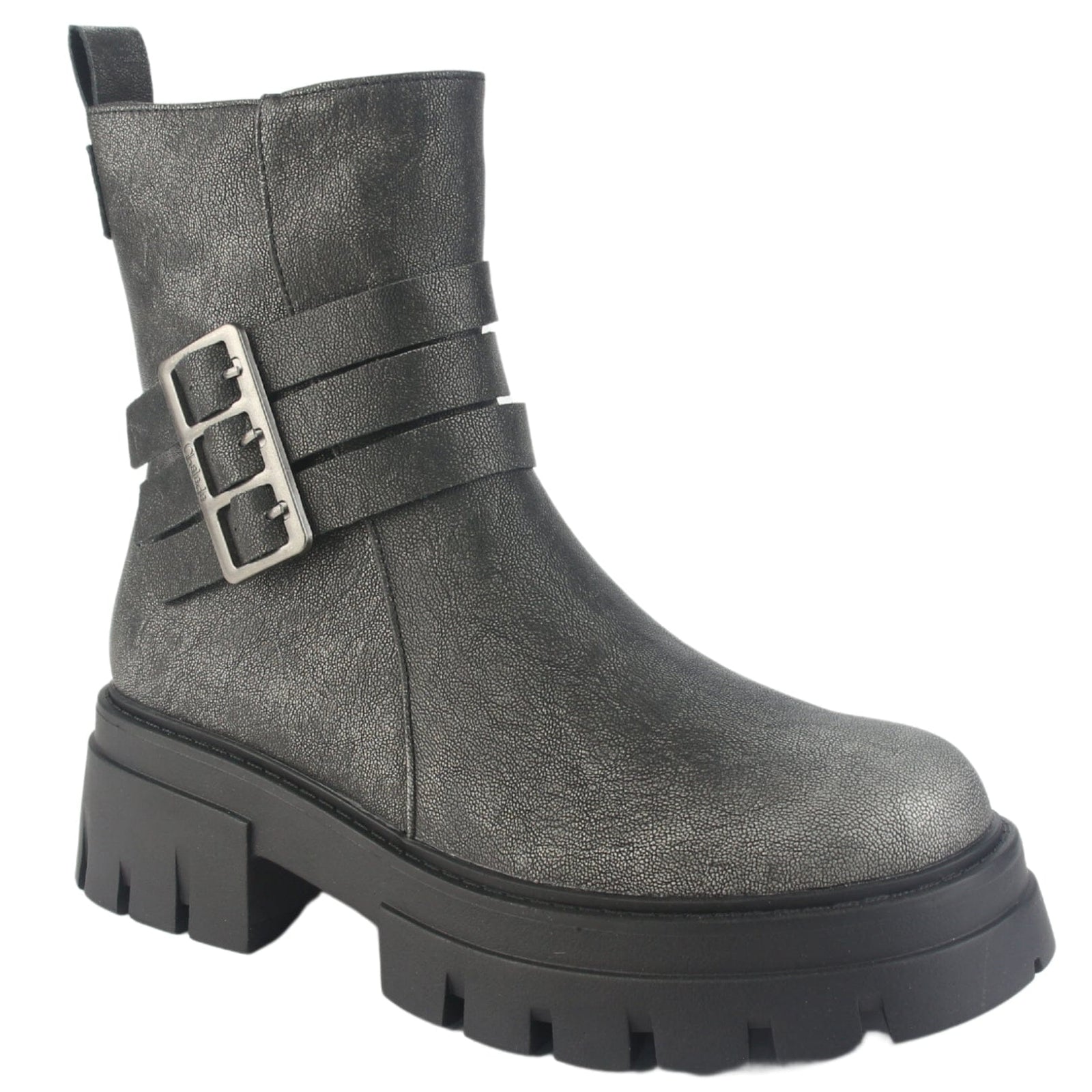 Botin Chalada Mujer Rustnew-1 Plateado Casual Botines Plataforma Chalada 