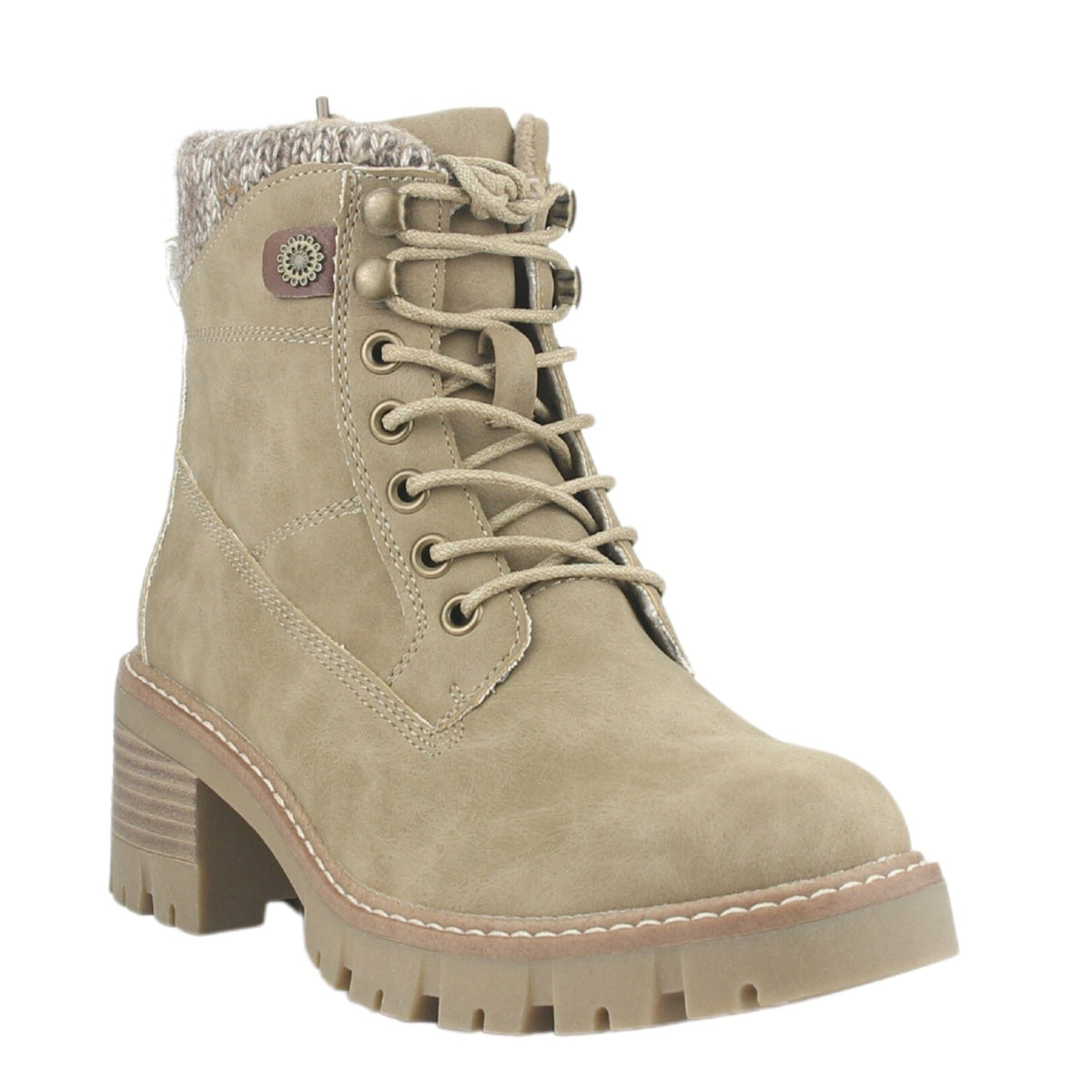 Botin Chalada Mujer Sindy-1 Beige Casual Botines Taco Chalada 