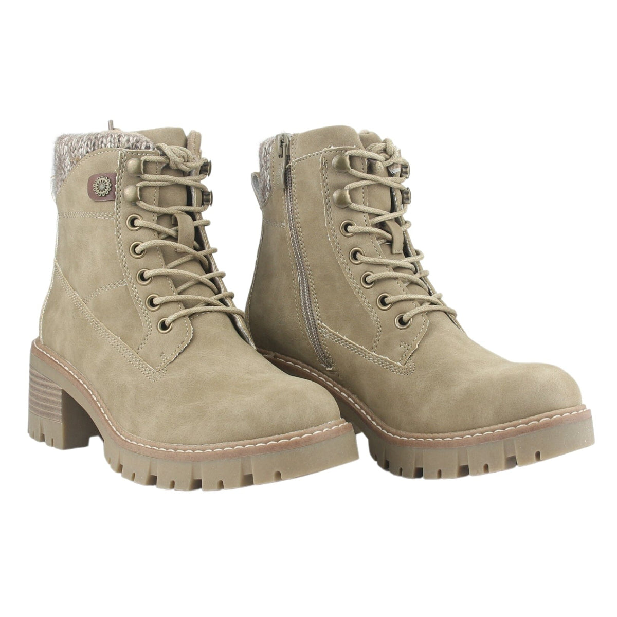 Botin Chalada Mujer Sindy-1 Beige Casual Botines Taco Chalada 