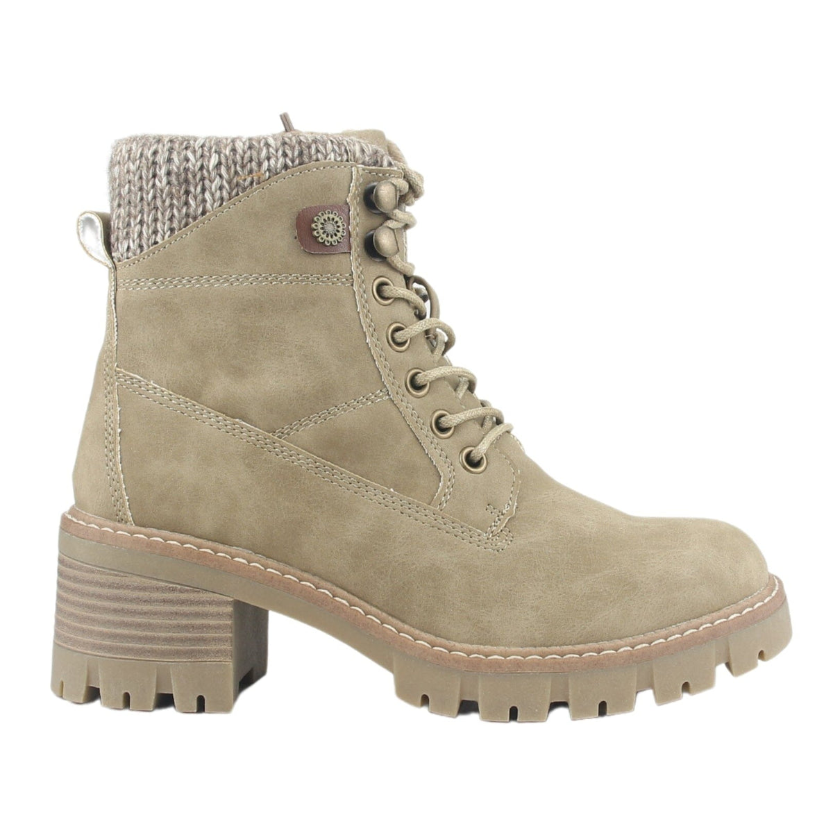 Botin Chalada Mujer Sindy-1 Beige Casual Botines Taco Chalada 