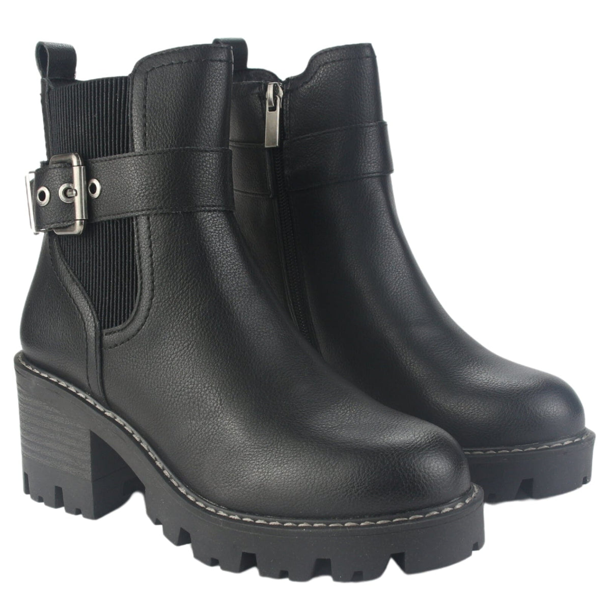 Botin Chalada Mujer Tere-4 Negro Casual Botines Taco Chalada 