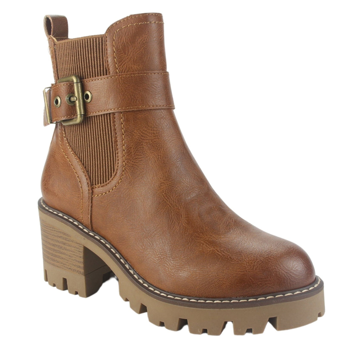 Botin Chalada Mujer Tere-4 Tostado Casual Botines Taco Chalada 