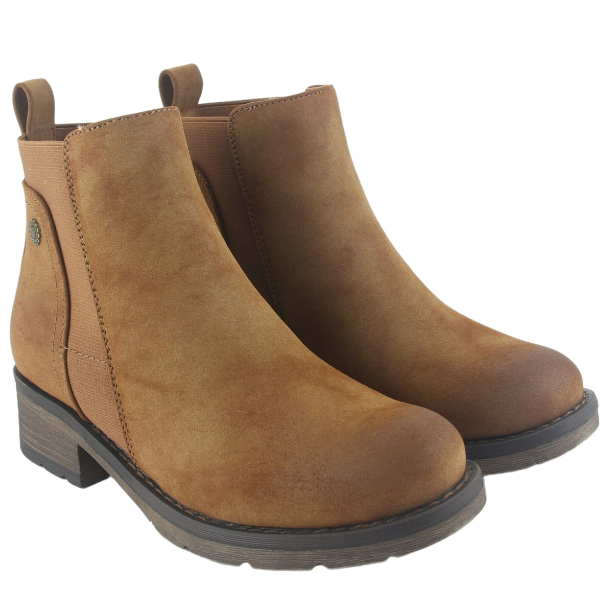 Botin Chalada Mujer Torri-28 Camel Casual Botines Taco Chalada 