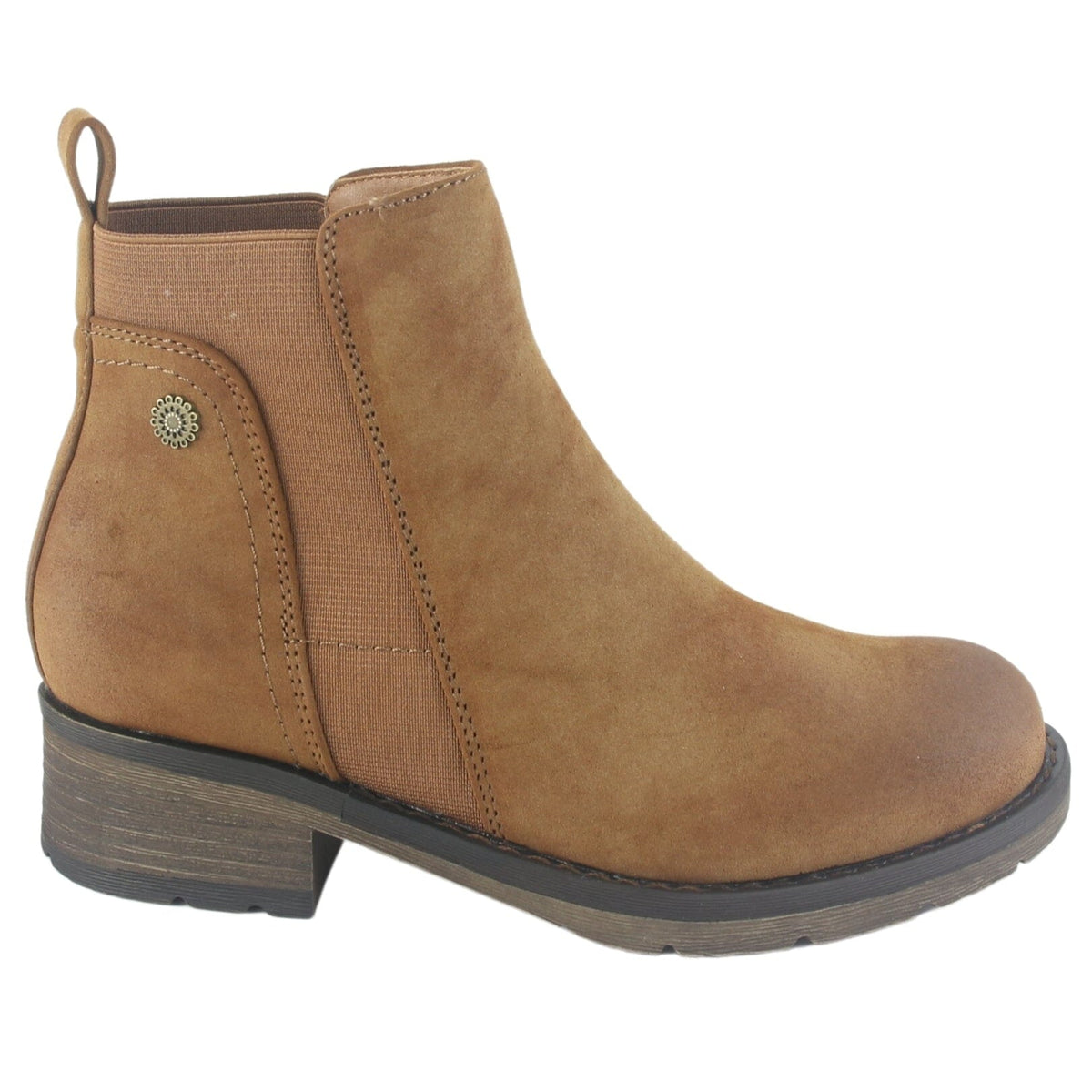 Botin Chalada Mujer Torri-28 Camel Casual Botines Taco Chalada 