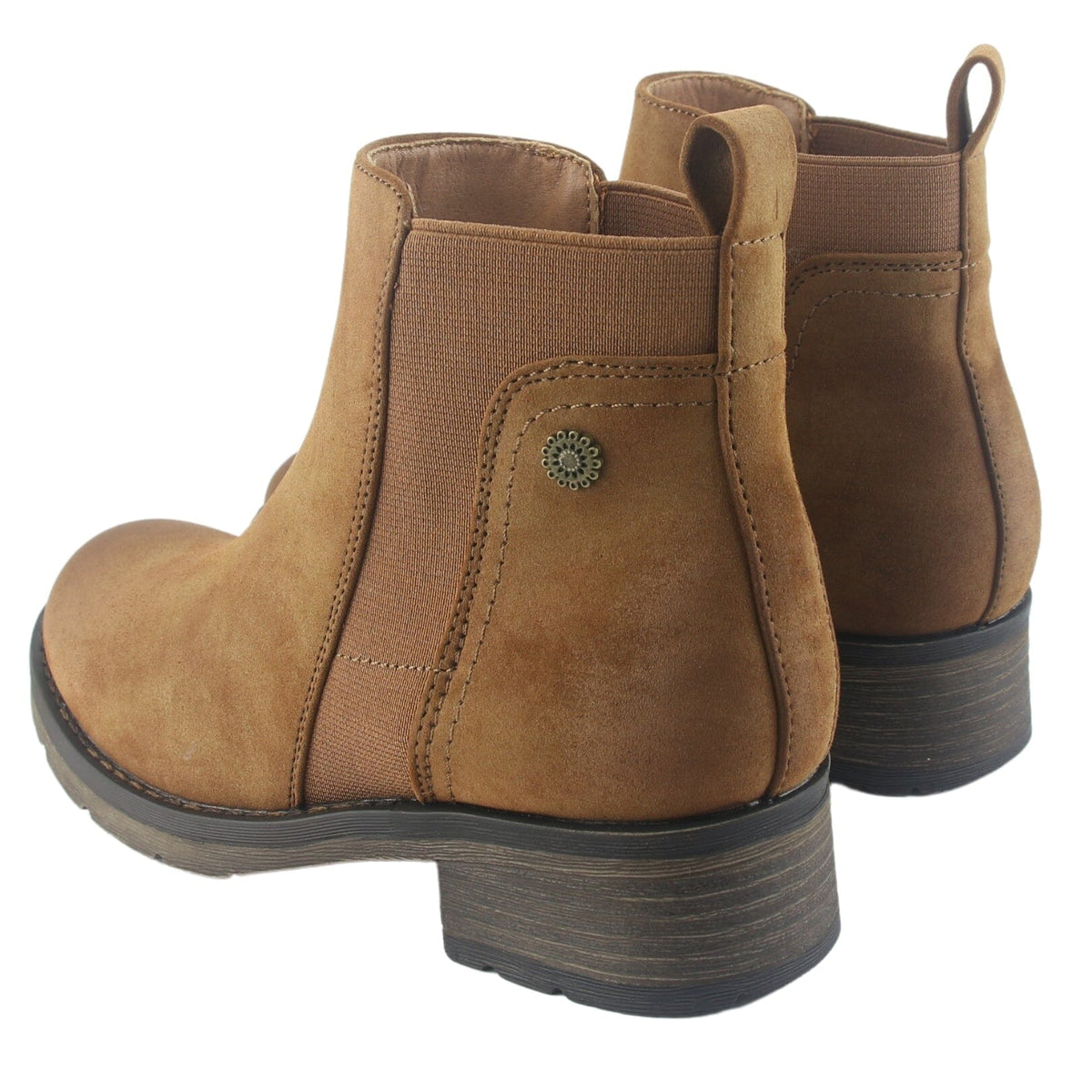 Botin Chalada Mujer Torri-28 Camel Casual Botines Taco Chalada 