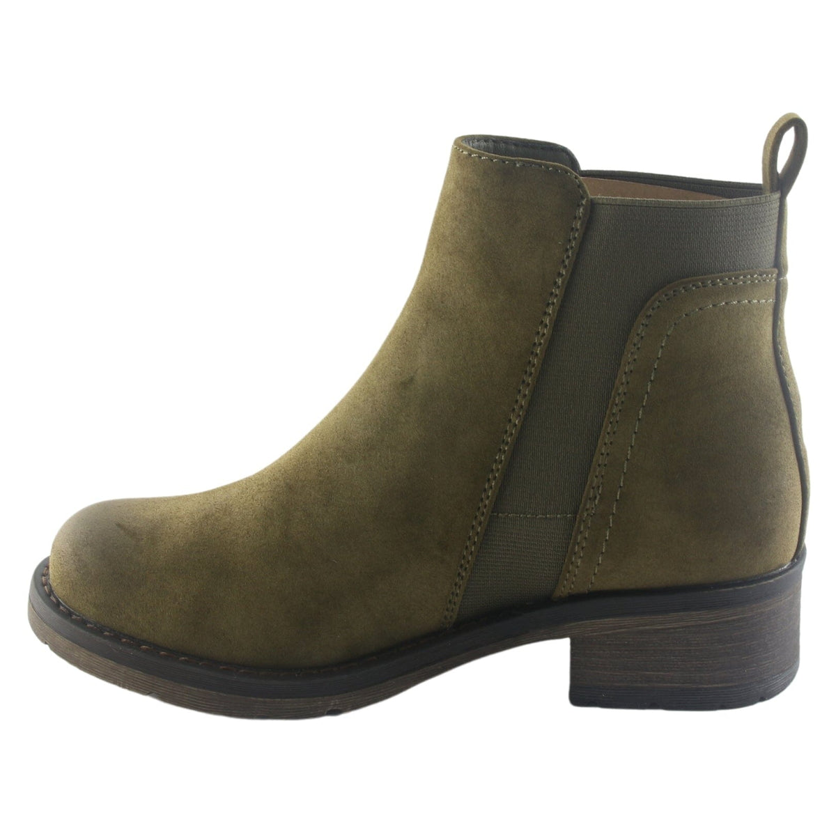 Botin Chalada Mujer Torri-28 Oliva Casual Botines Taco Chalada 