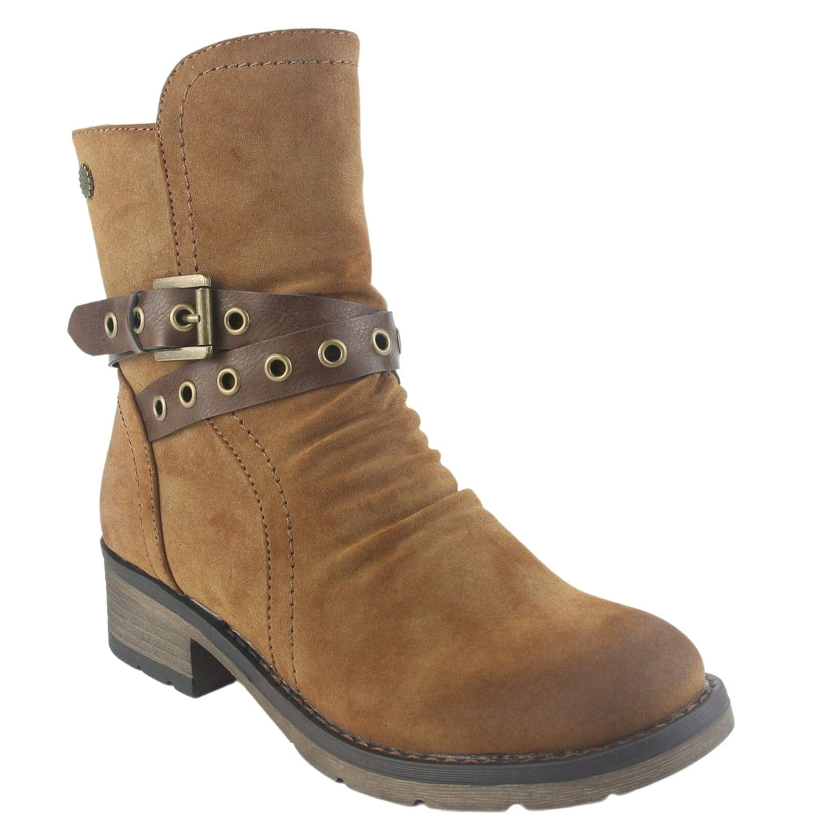 Botin Chalada Mujer Torri-29 Camel Casual Botines Taco Chalada 
