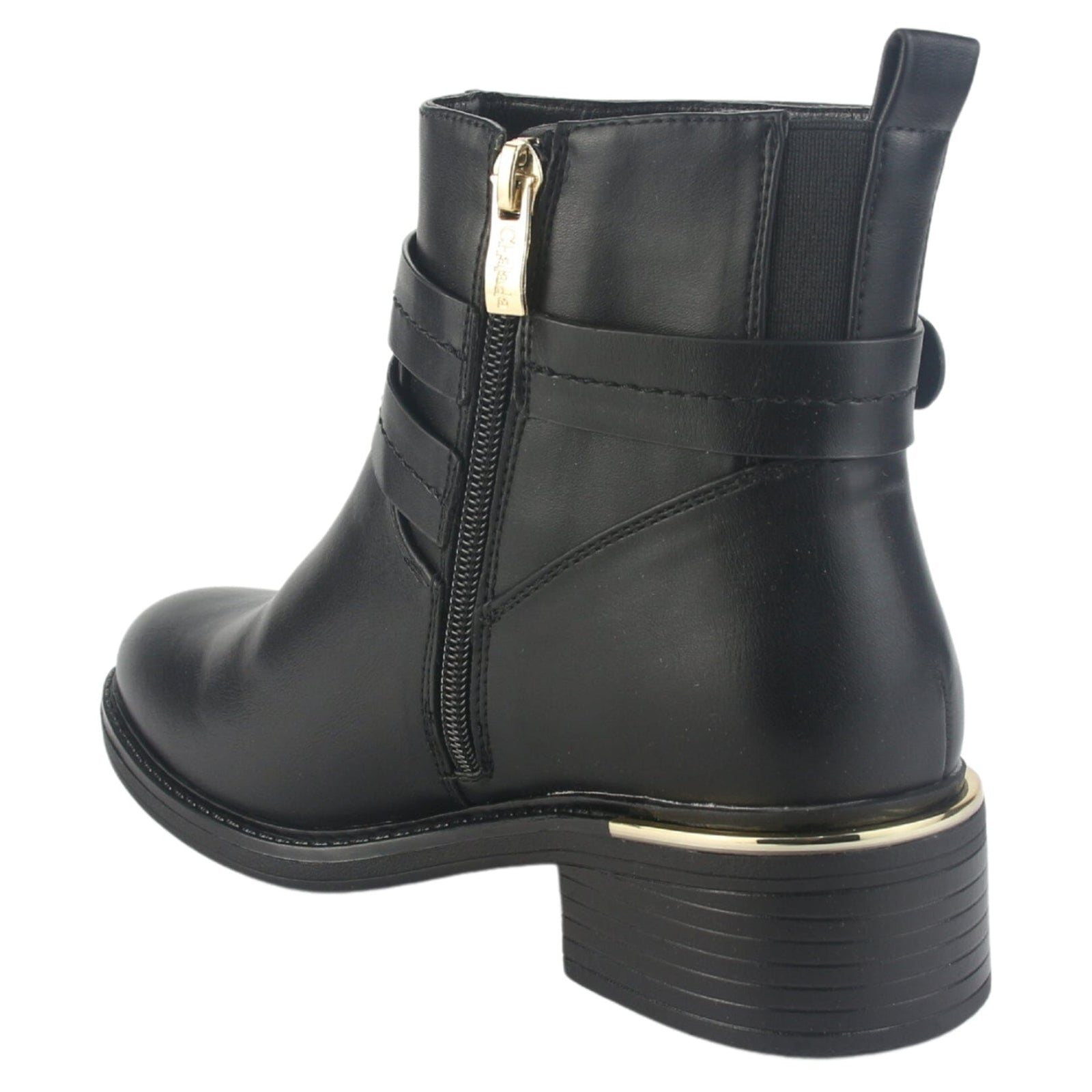 Botin Chalada Mujer Trafa-20 Negro Casual Botines Taco Chalada 