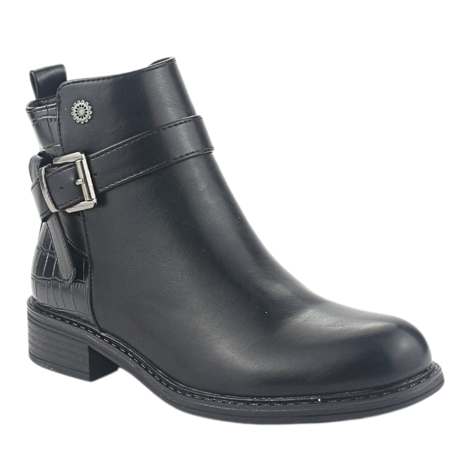 Botin Chalada Mujer Traffa-51 Negro Casual Botines Taco Chalada 