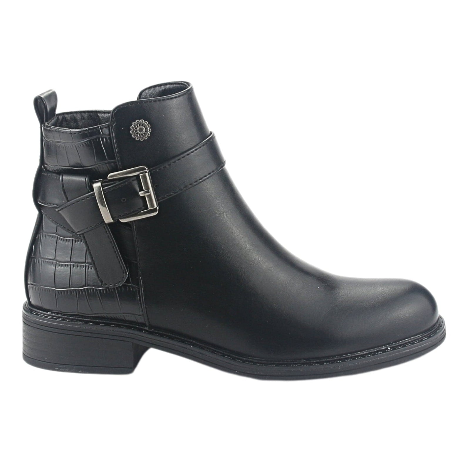 Botin Chalada Mujer Traffa-51 Negro Casual Botines Taco Chalada 