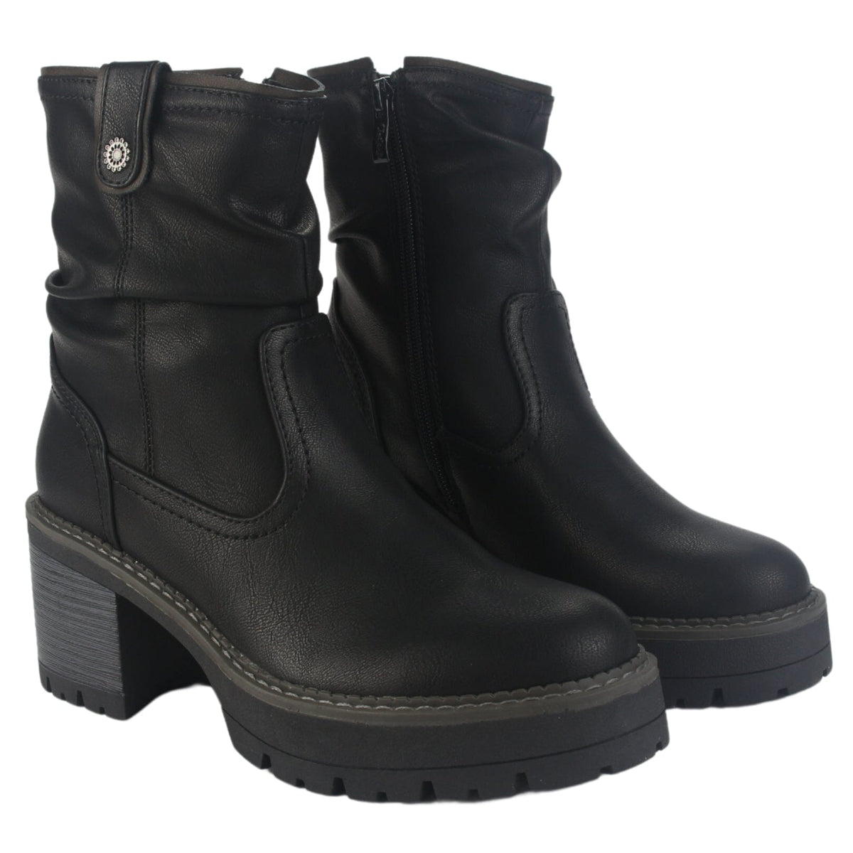 Botin Chalada Mujer Trini-20 Negro Casual Botines Taco Chalada 