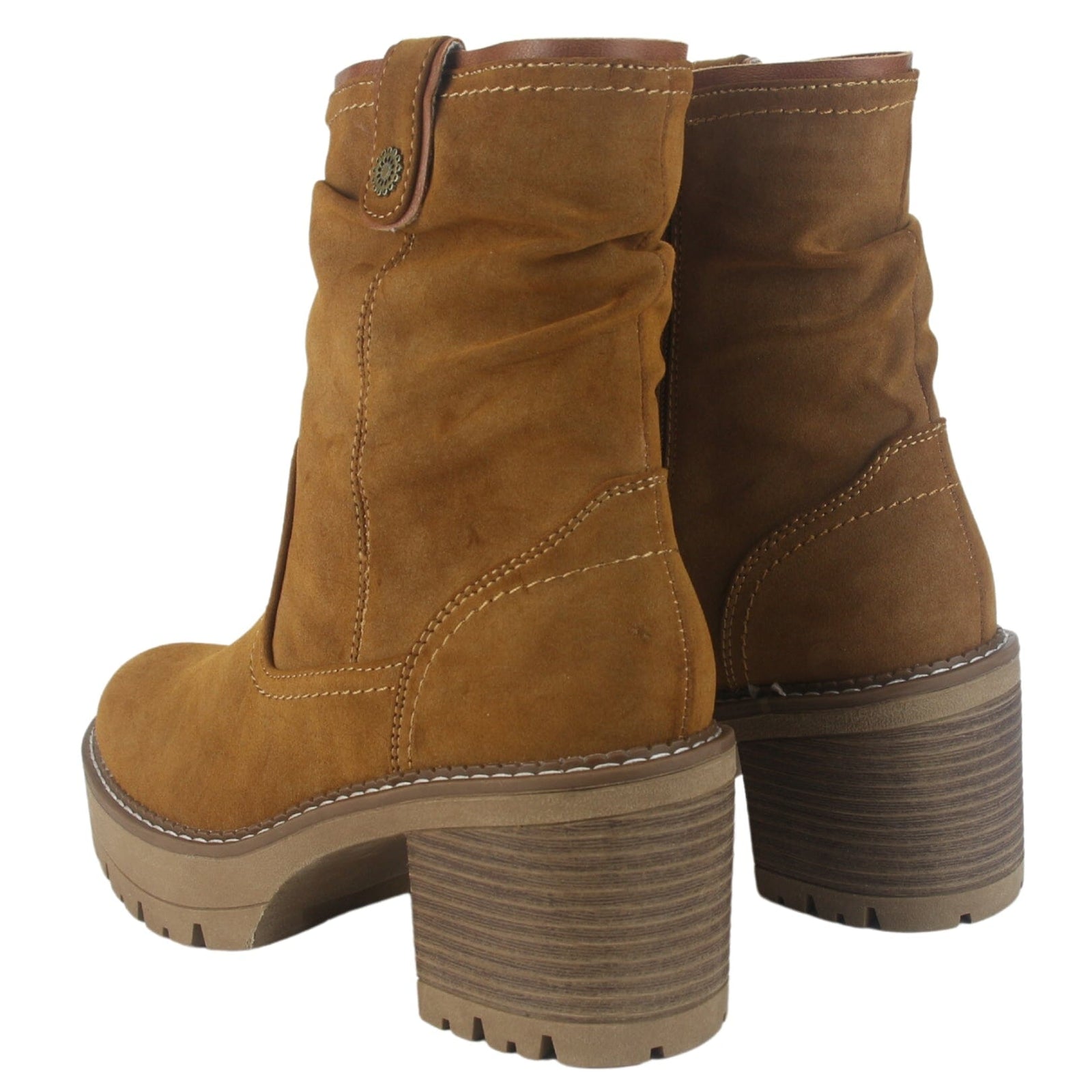 Botin Chalada Mujer Trini-20 Tostado Casual Botines Taco Chalada 