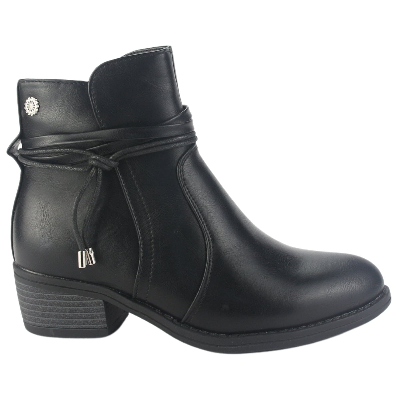 Botin Chalada Mujer Trosi-1 Negro Casual Botines Taco Chalada 