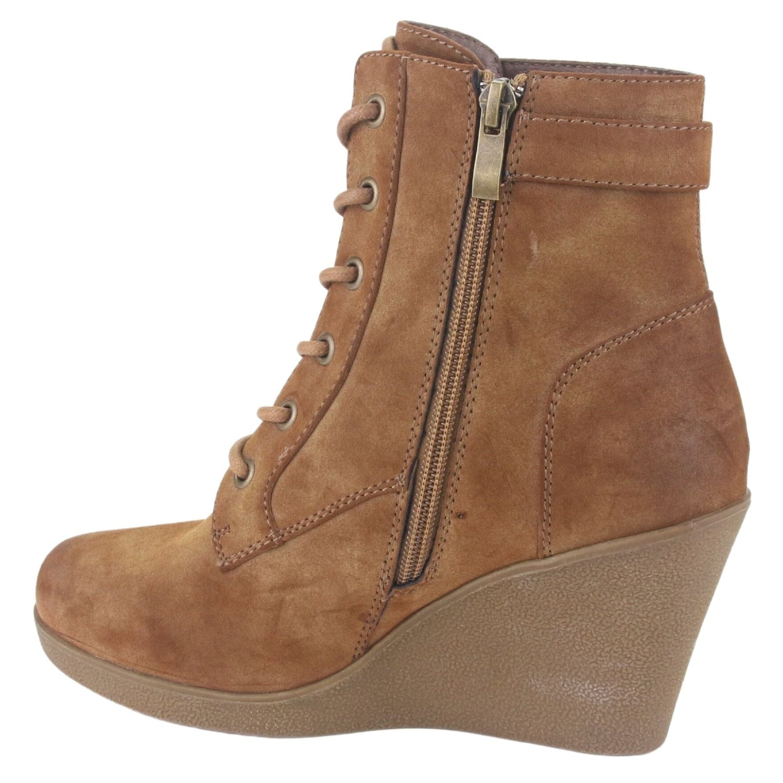 Botin Chalada Mujer Wedge-44 Tostado Casual Botines Plataforma Chalada 