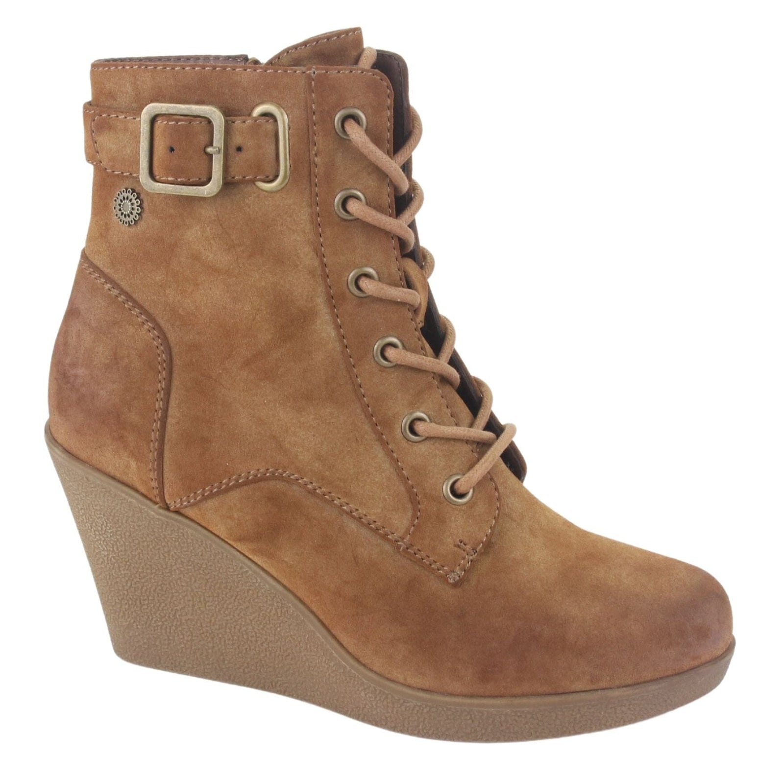 Botin Chalada Mujer Wedge-44 Tostado Casual Botines Plataforma Chalada 