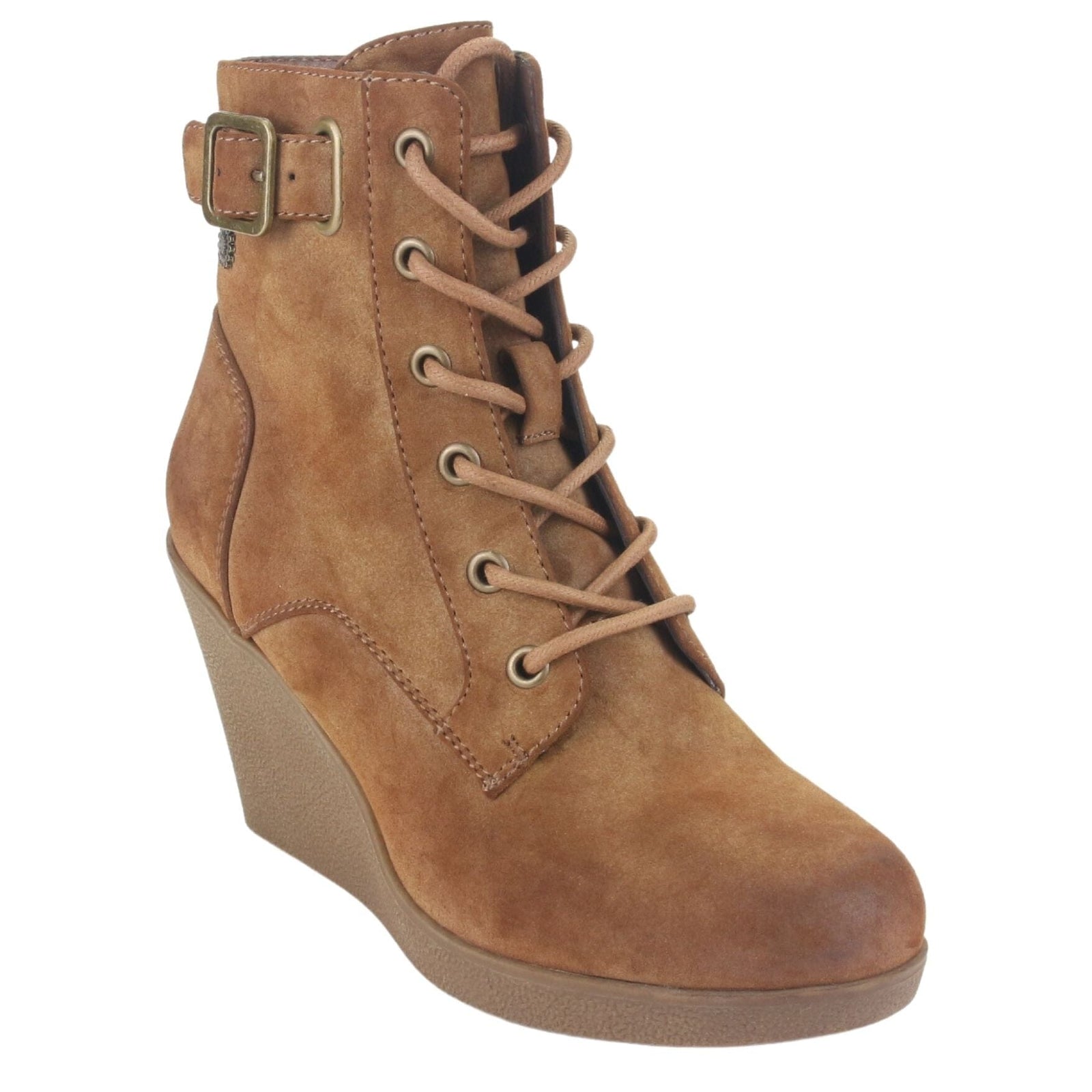 Botin Chalada Mujer Wedge-44 Tostado Casual Botines Plataforma Chalada 