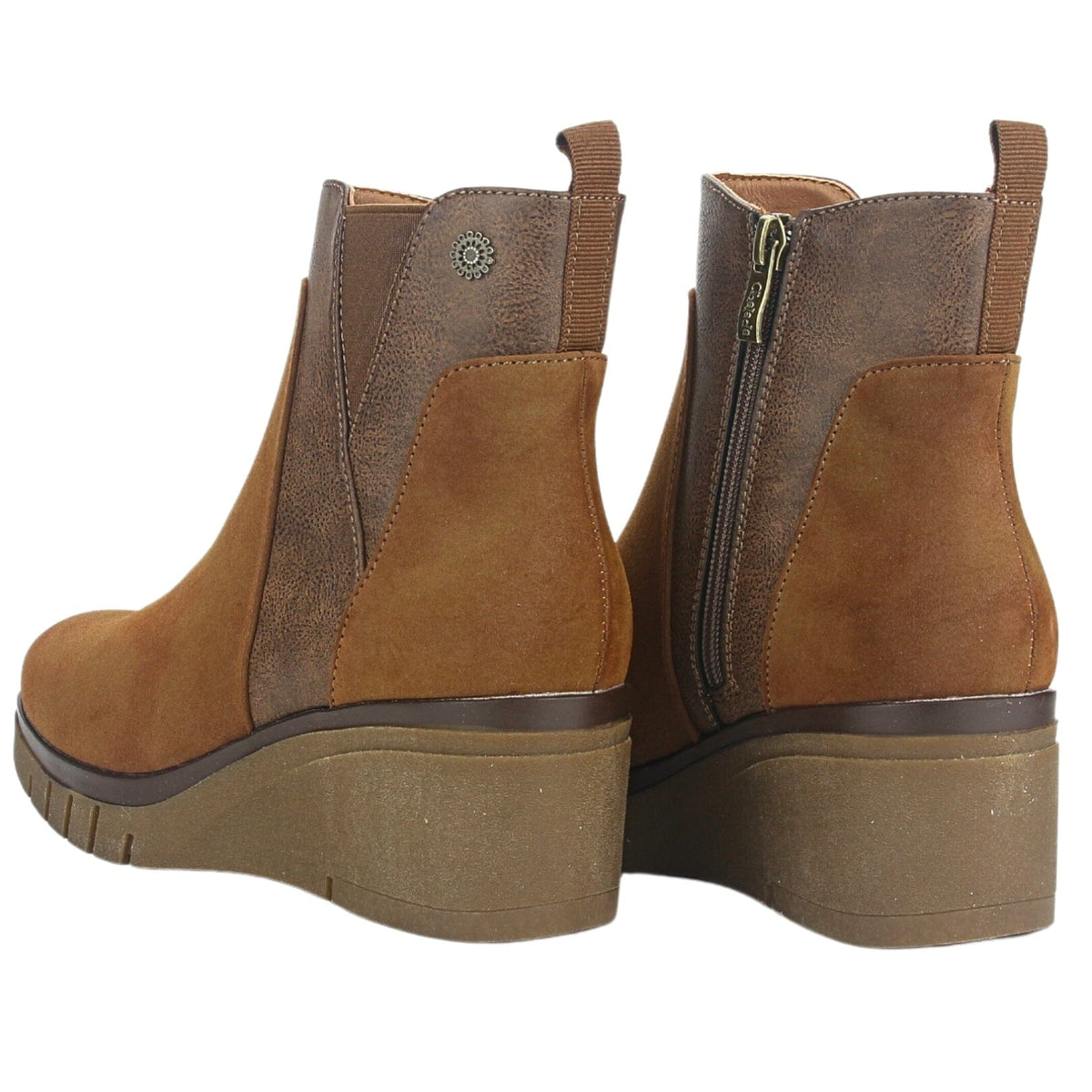 Botin Chalada Mujer Wedgenew-1 Tostado Casual Botines Taco Chalada 