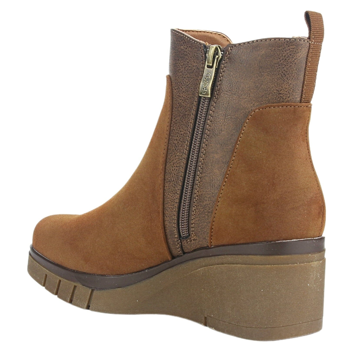 Botin Chalada Mujer Wedgenew-1 Tostado Casual Botines Taco Chalada 