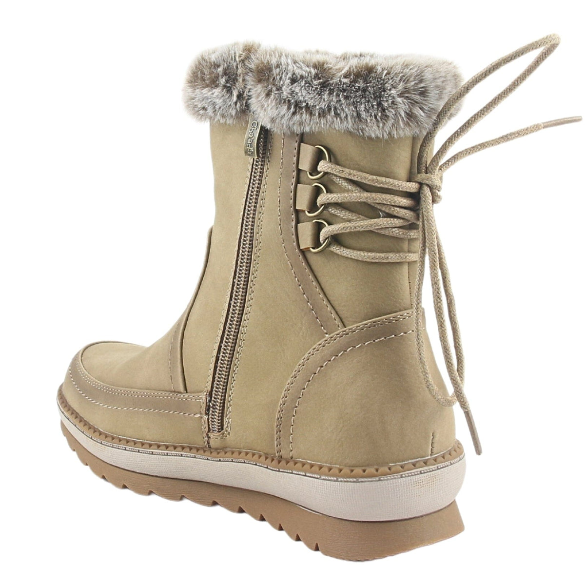 Botin Chalada Mujer Winter-12 Taupe Casual Botines Taco Chalada 