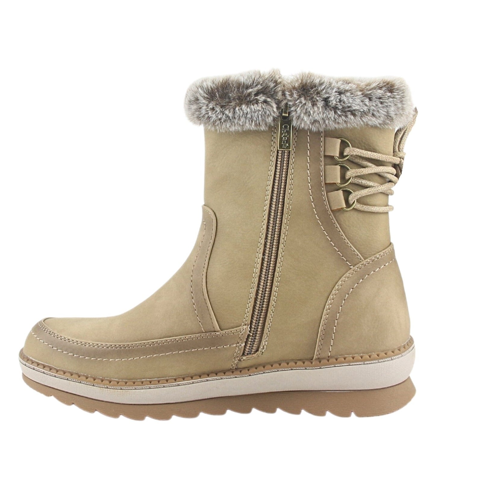 Botin Chalada Mujer Winter-12 Taupe Casual Botines Taco Chalada 