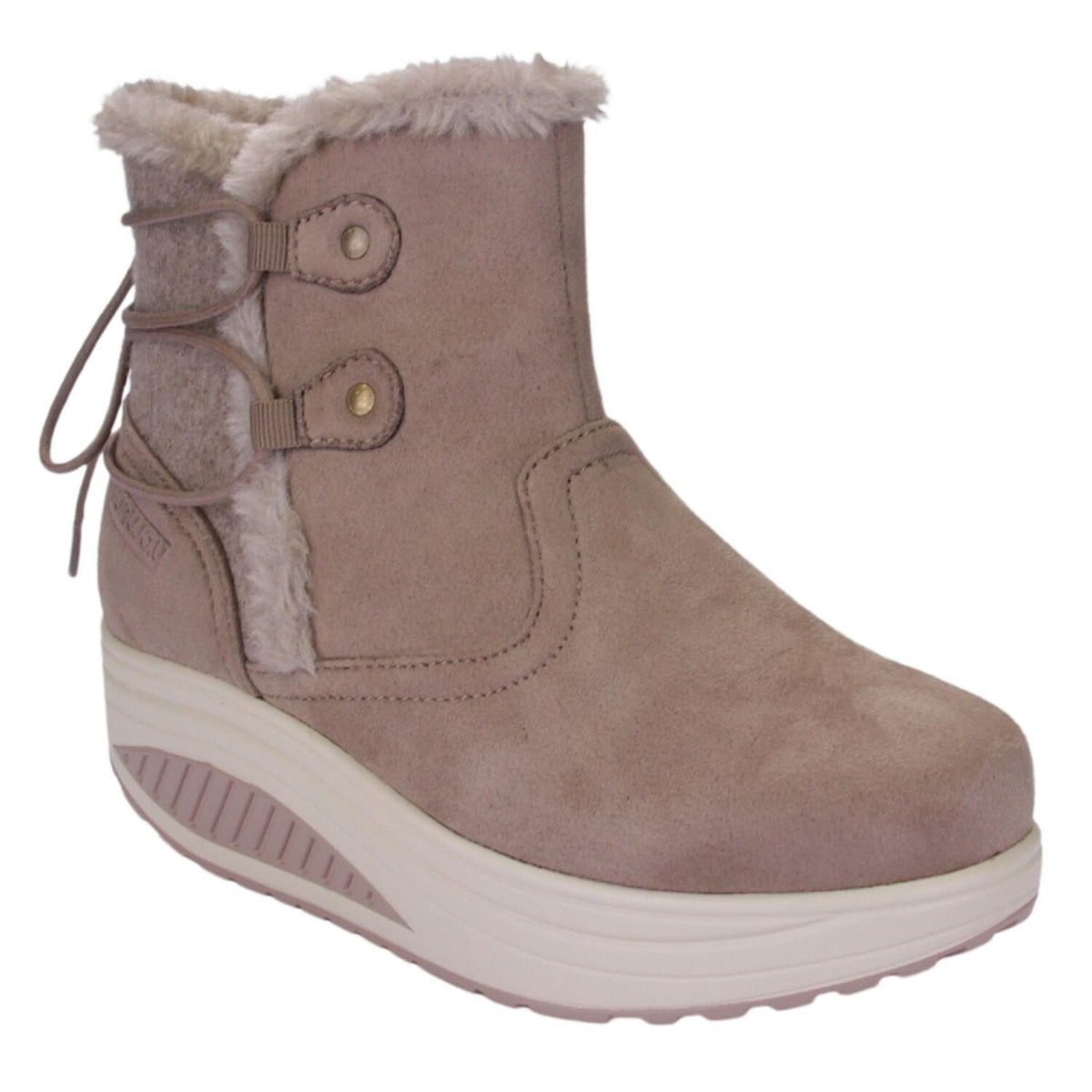 Botin Funway Mujer Tija-17 Beige Casual Botines Funway 