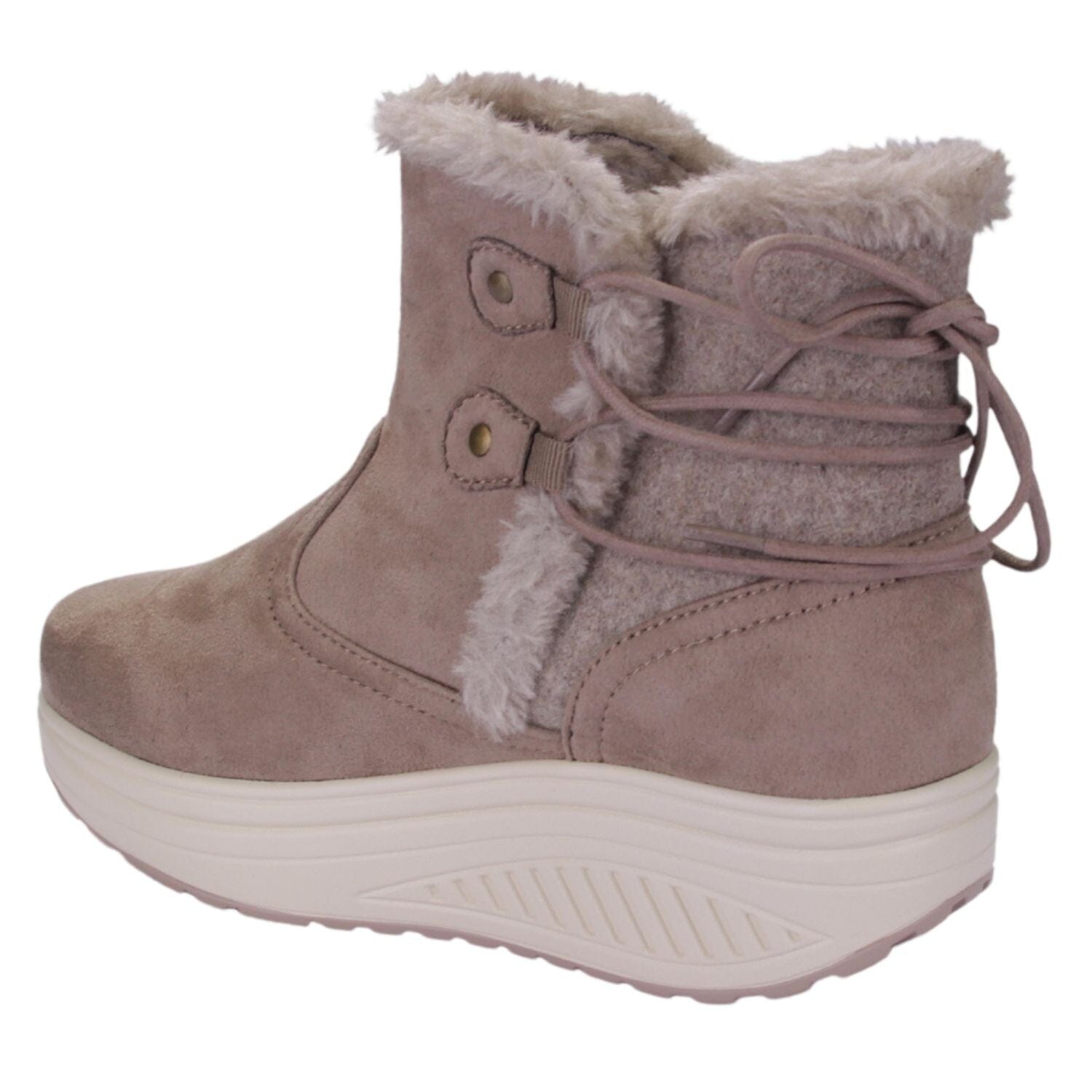 Botin Funway Mujer Tija-17 Beige Casual Botines Funway 