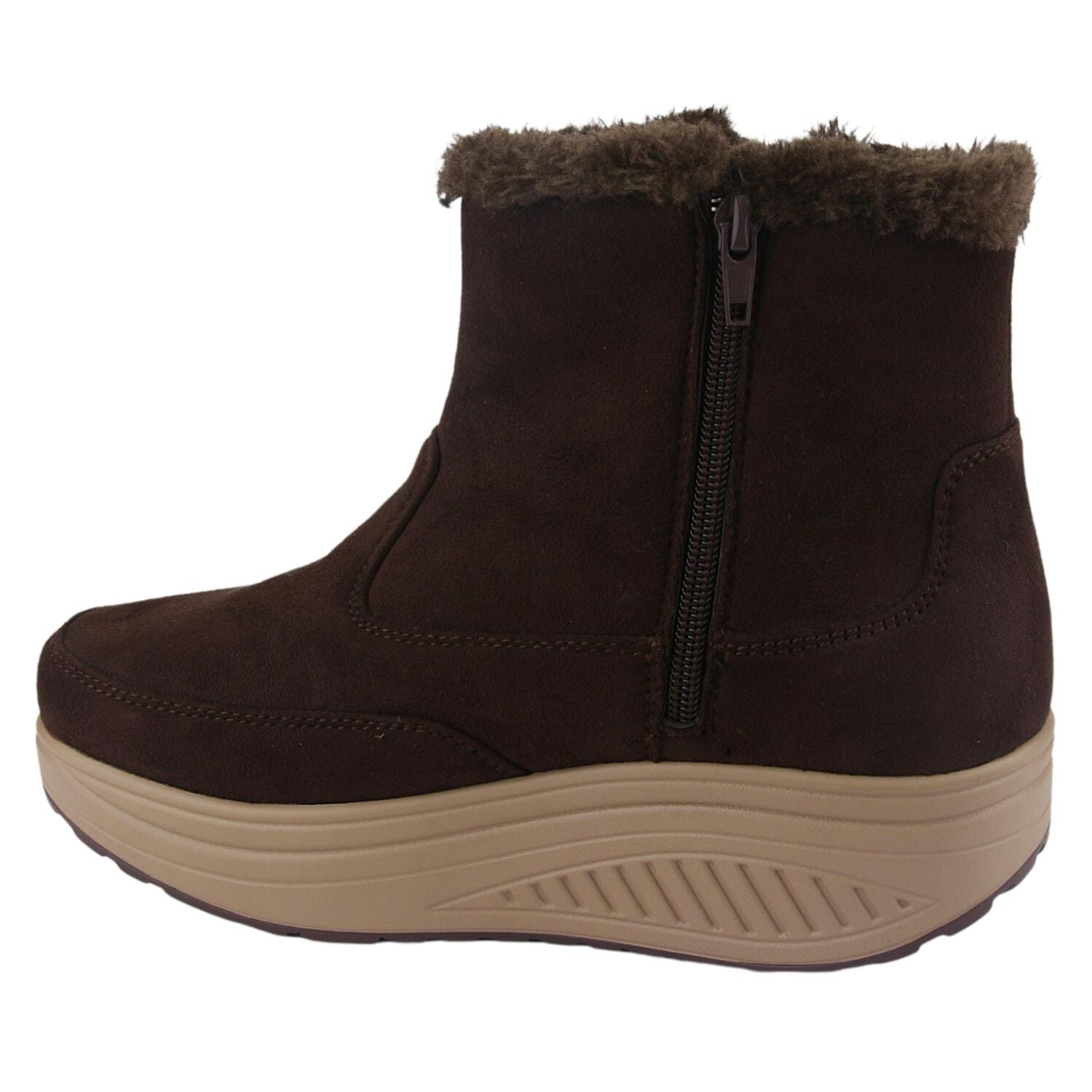 Botin Funway Mujer Tija-19 Café Casual Botines Funway 