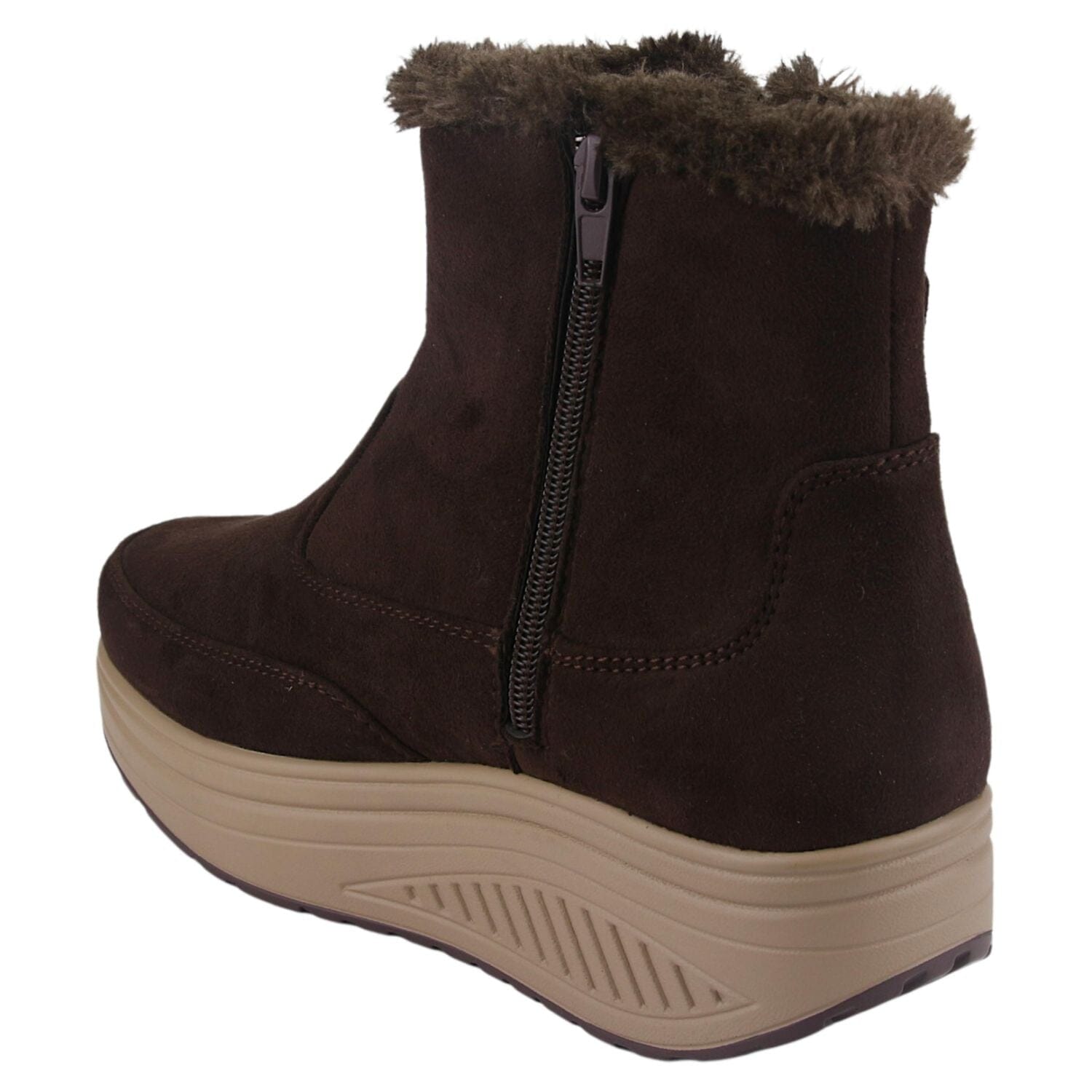Botin Funway Mujer Tija-19 Café Casual Botines Funway 