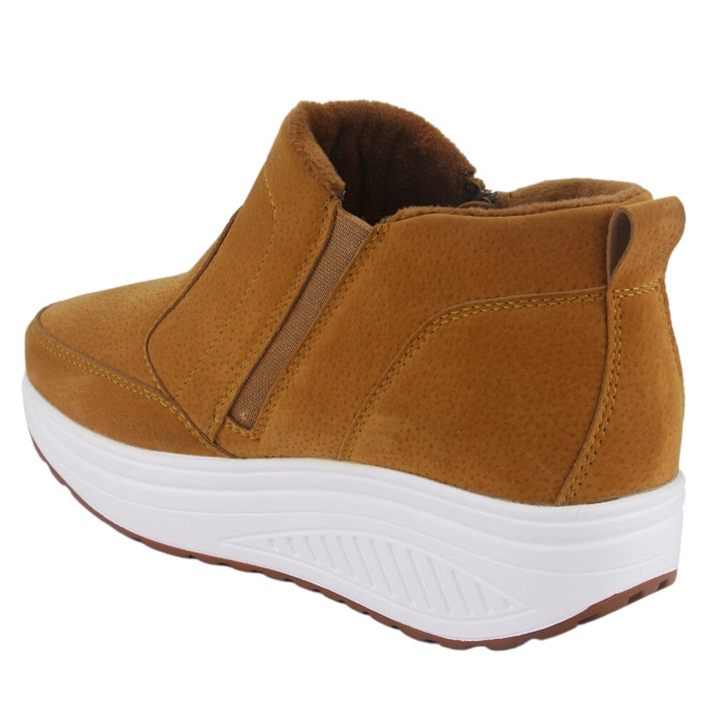 Botin Funway Mujer Tija-32 Camel Casual Botines Funway 