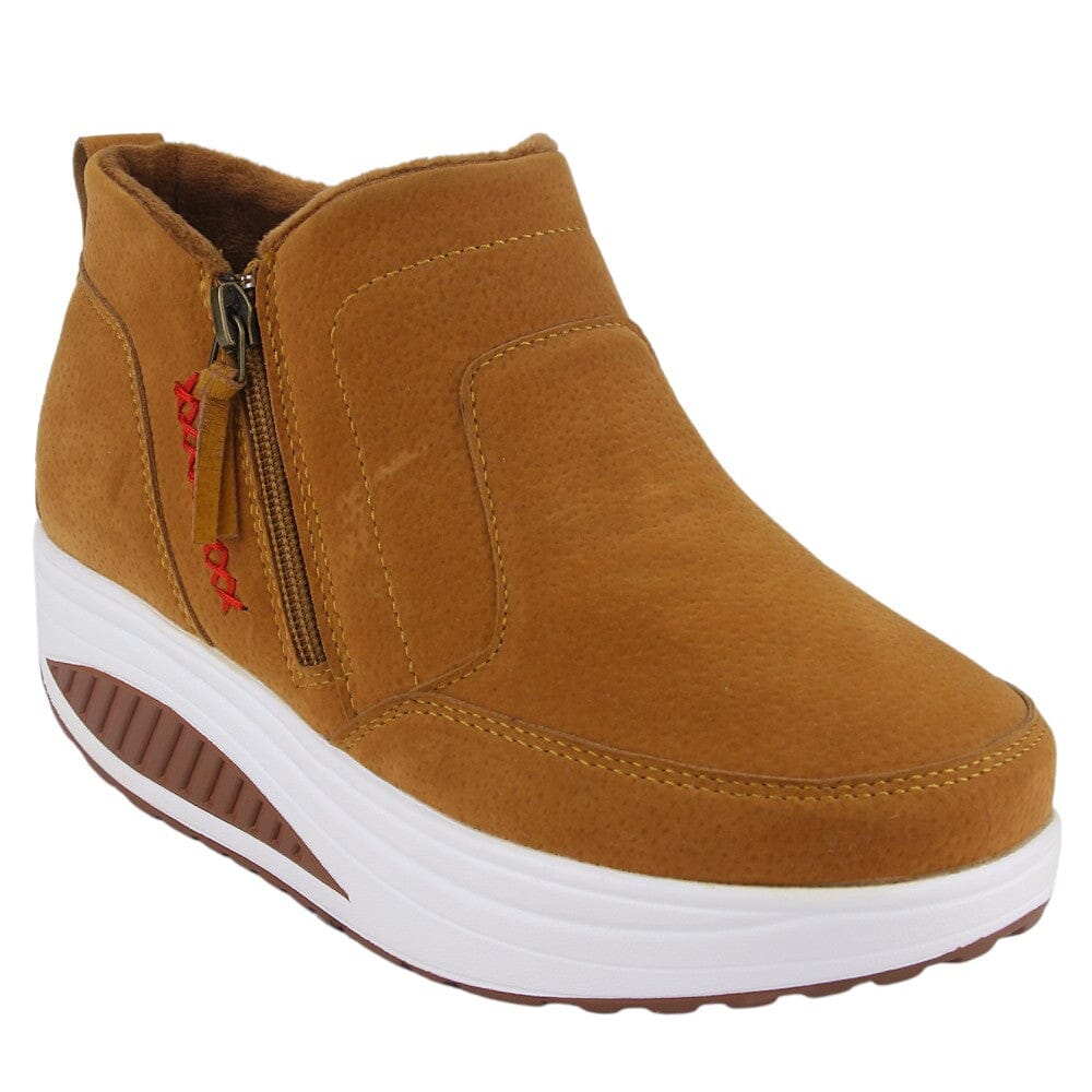 Botin Funway Mujer Tija-32 Camel Casual Botines Funway 