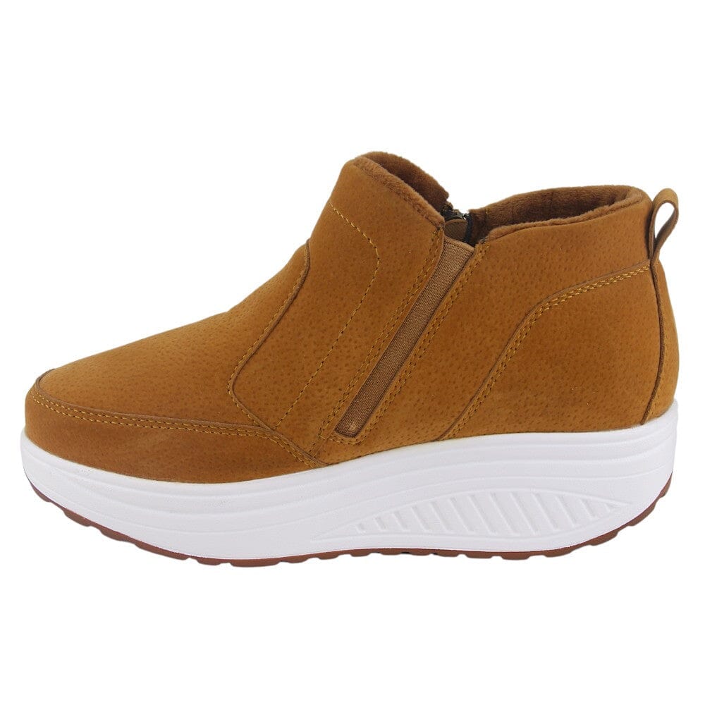 Botin Funway Mujer Tija-32 Camel Casual Botines Funway 