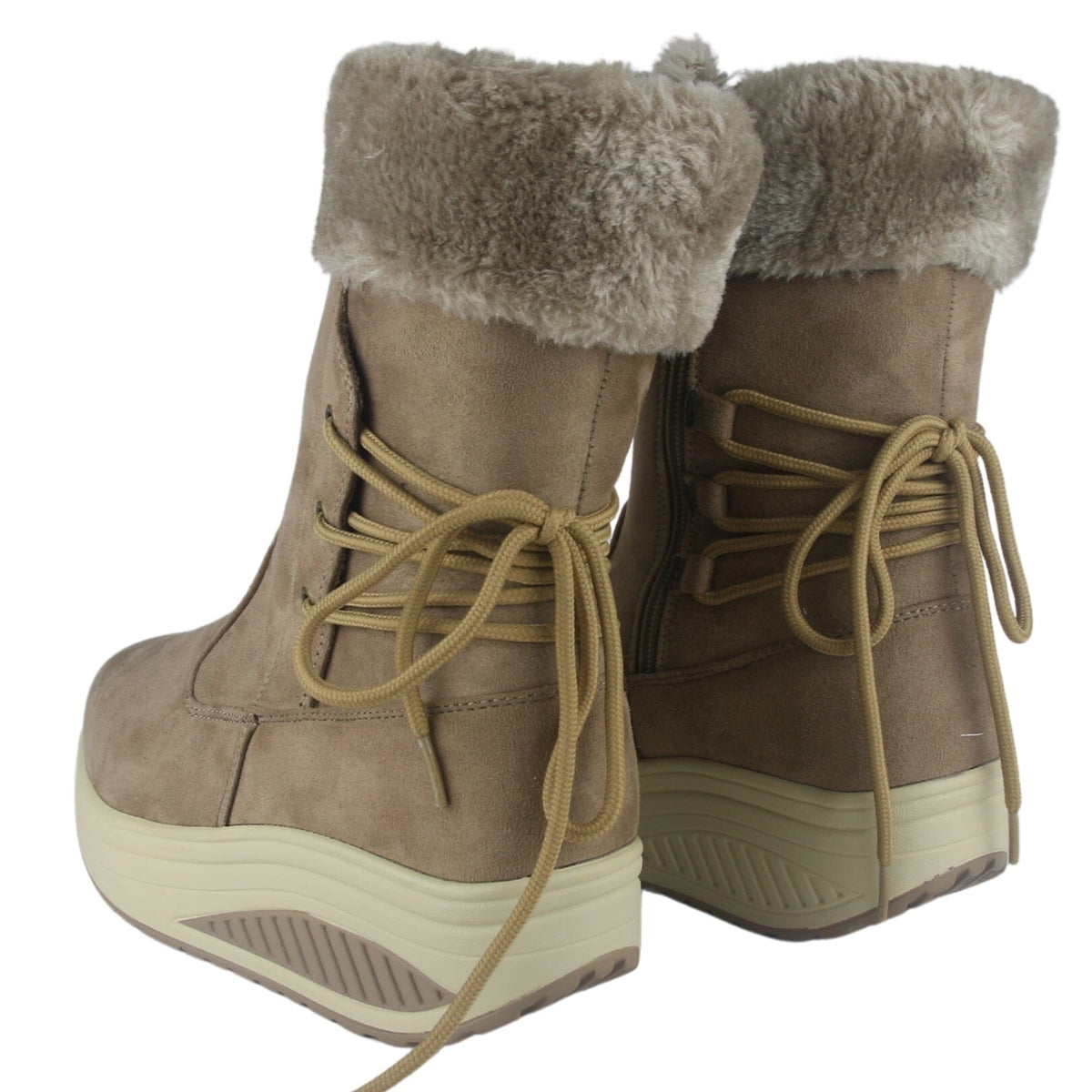 Botin Funway Mujer Tija-34 Beige Casual Botines Funway 
