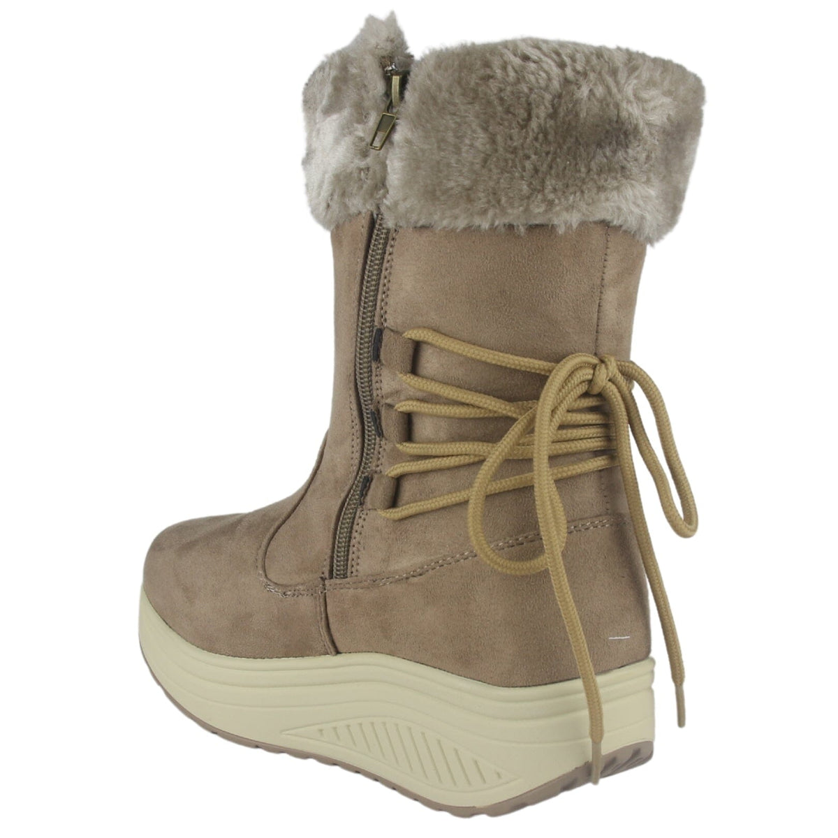 Botin Funway Mujer Tija-34 Beige Casual Botines Funway 