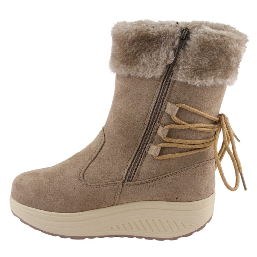 Botin Funway Mujer Tija-34 Beige Casual Botines Funway 