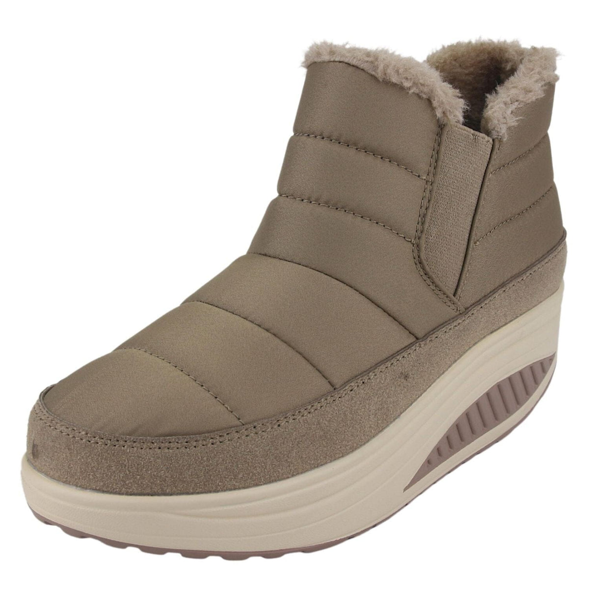 Botin Funway Mujer Tija-36 Beige Casual Botines Funway 