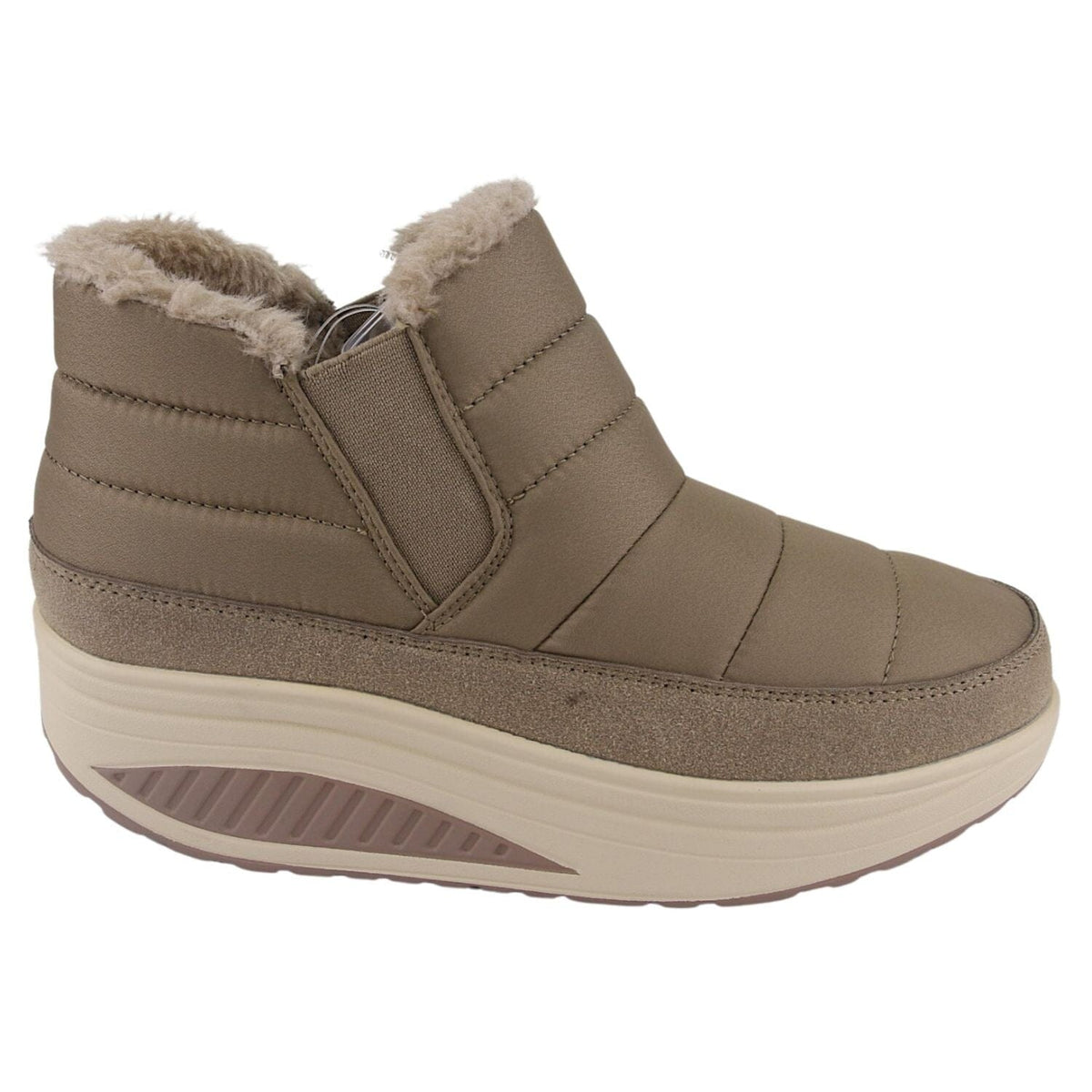 Botin Funway Mujer Tija-36 Beige Casual Botines Funway 