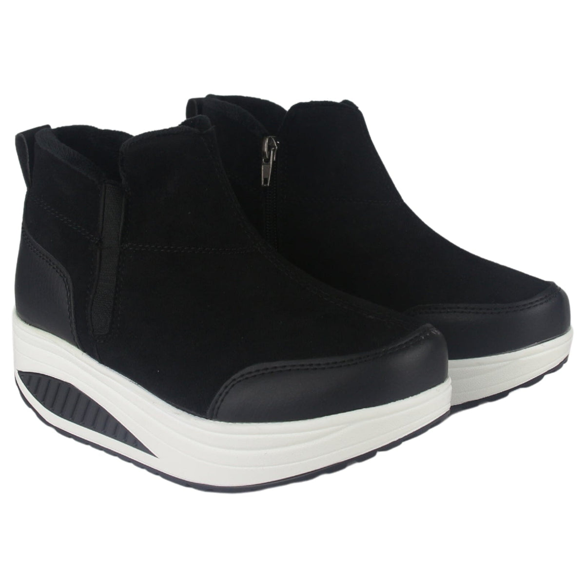 Botin Funway Mujer Tija-4 Negro Casual Botines Funway 
