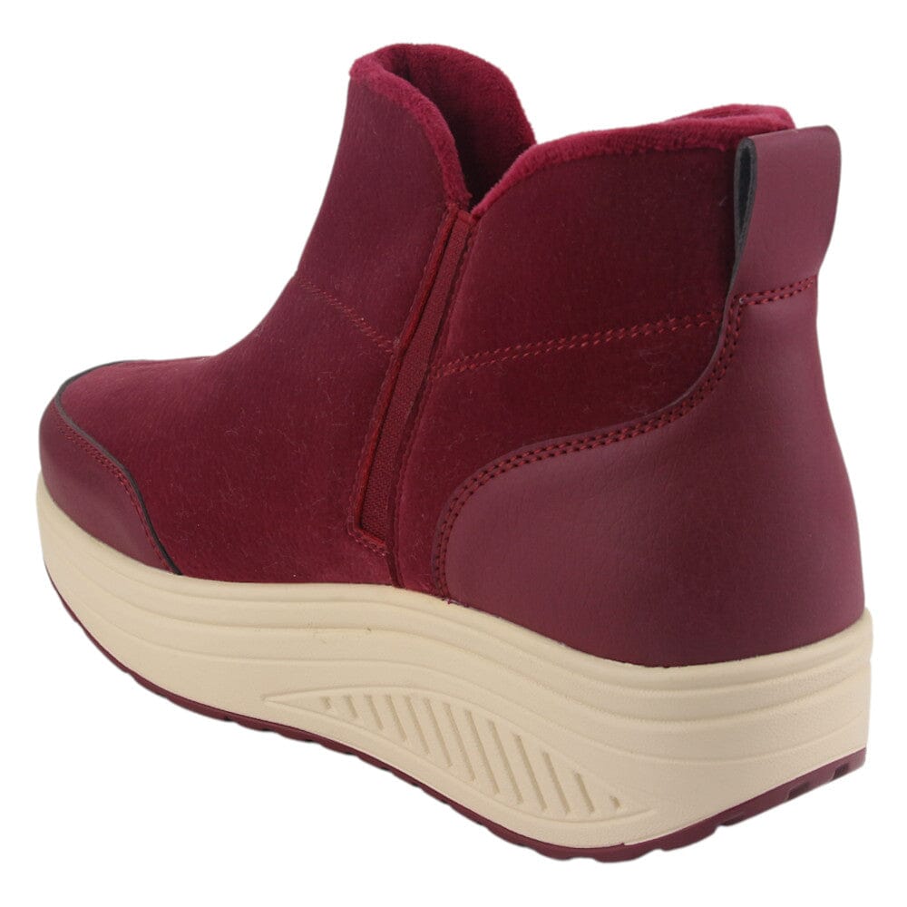 Botin Funway Mujer Tija-4 Rojo Casual Botines Funway 