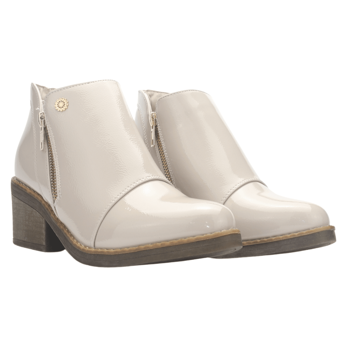 Botin Mujer Chalada Camp-31 Beige Casual Botines Taco Chalada 