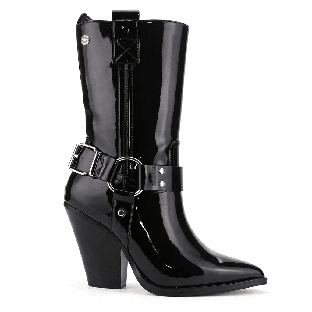 Botin Negro Mujer Casual Chalada Arizona Botines Taco Chalada 