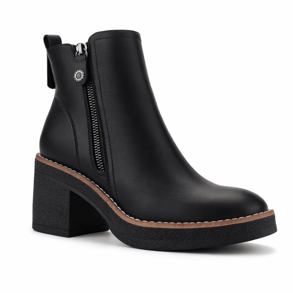 Botin Negro Mujer Casual Chalada Bricca Botines Taco Chalada 