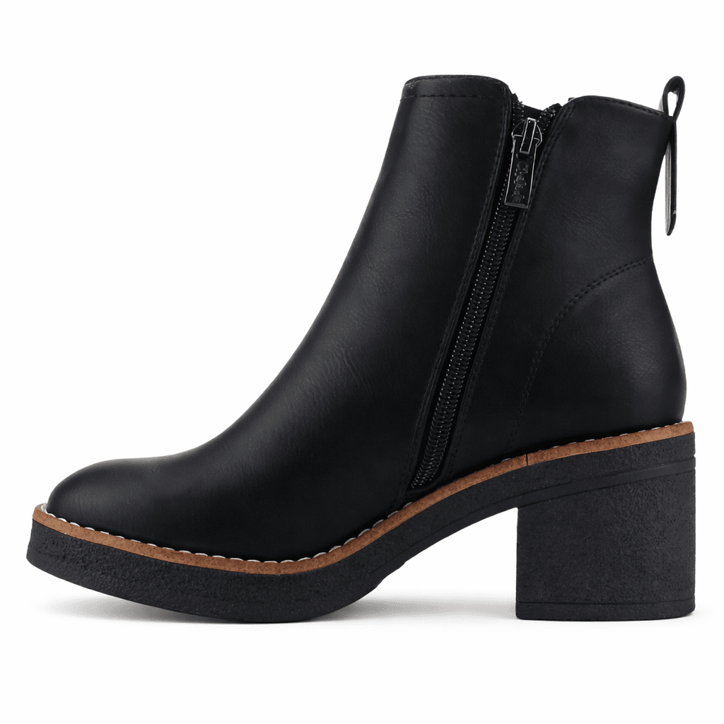 Botin Negro Mujer Casual Chalada Bricca Botines Taco Chalada 