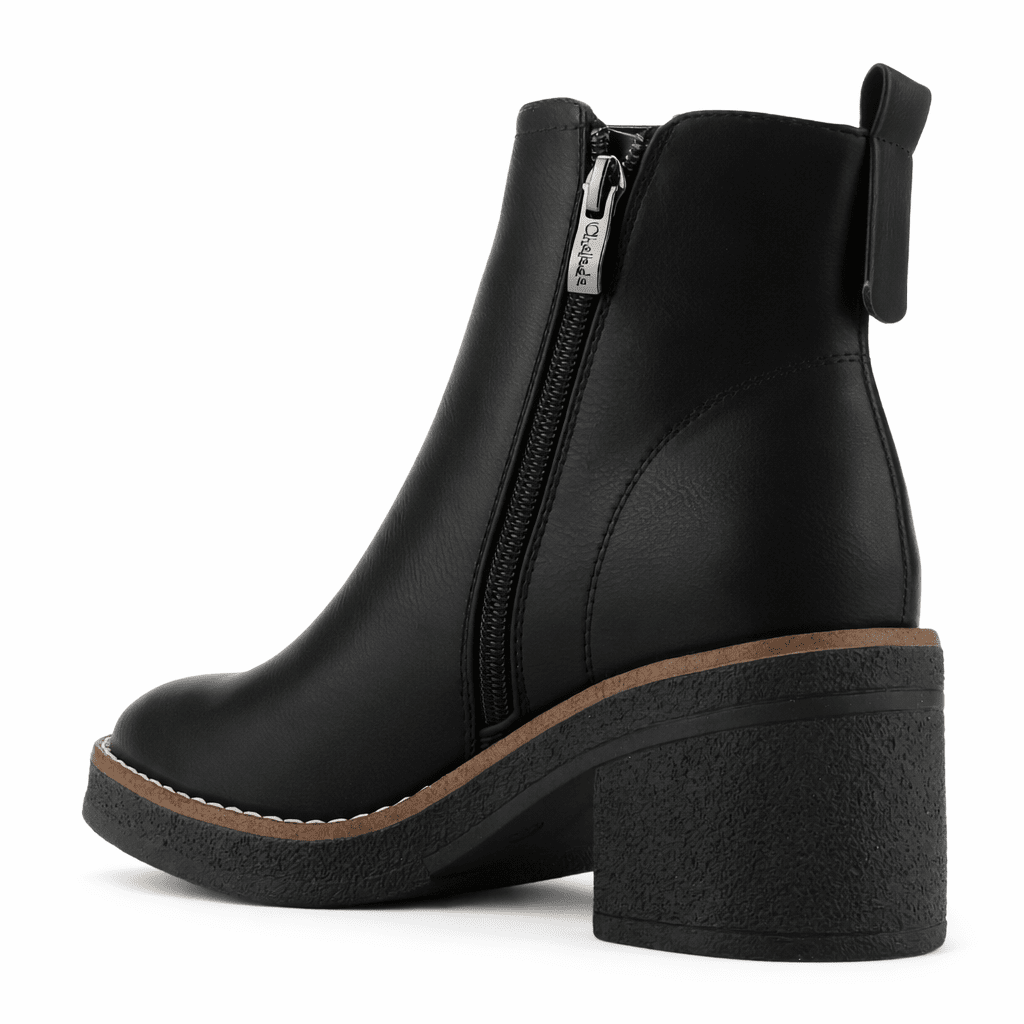 Botin Negro Mujer Casual Chalada Bricca Botines Taco Chalada 