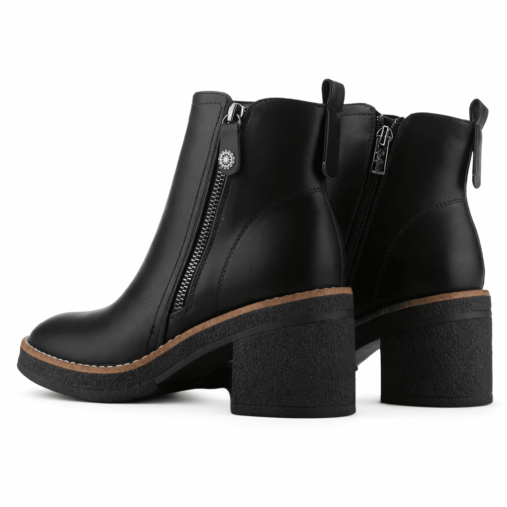Botin Negro Mujer Casual Chalada Bricca Botines Taco Chalada 