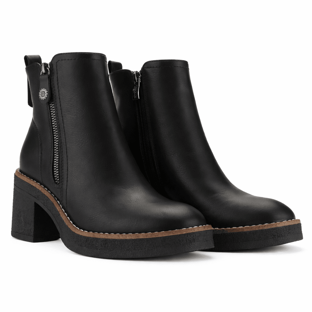Botin Negro Mujer Casual Chalada Bricca Botines Taco Chalada 