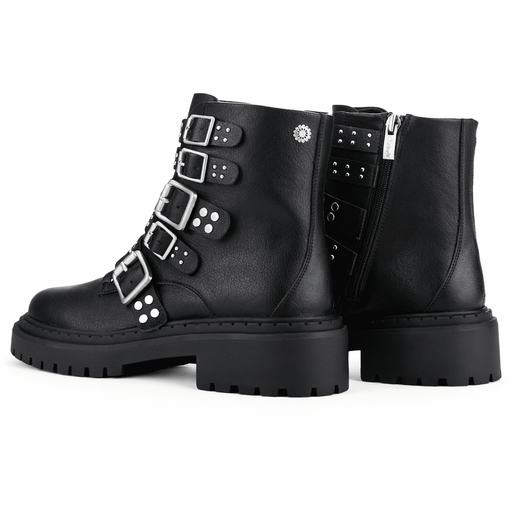 Botin Negro Mujer Casual Chalada Bristol Botines Taco Chalada 