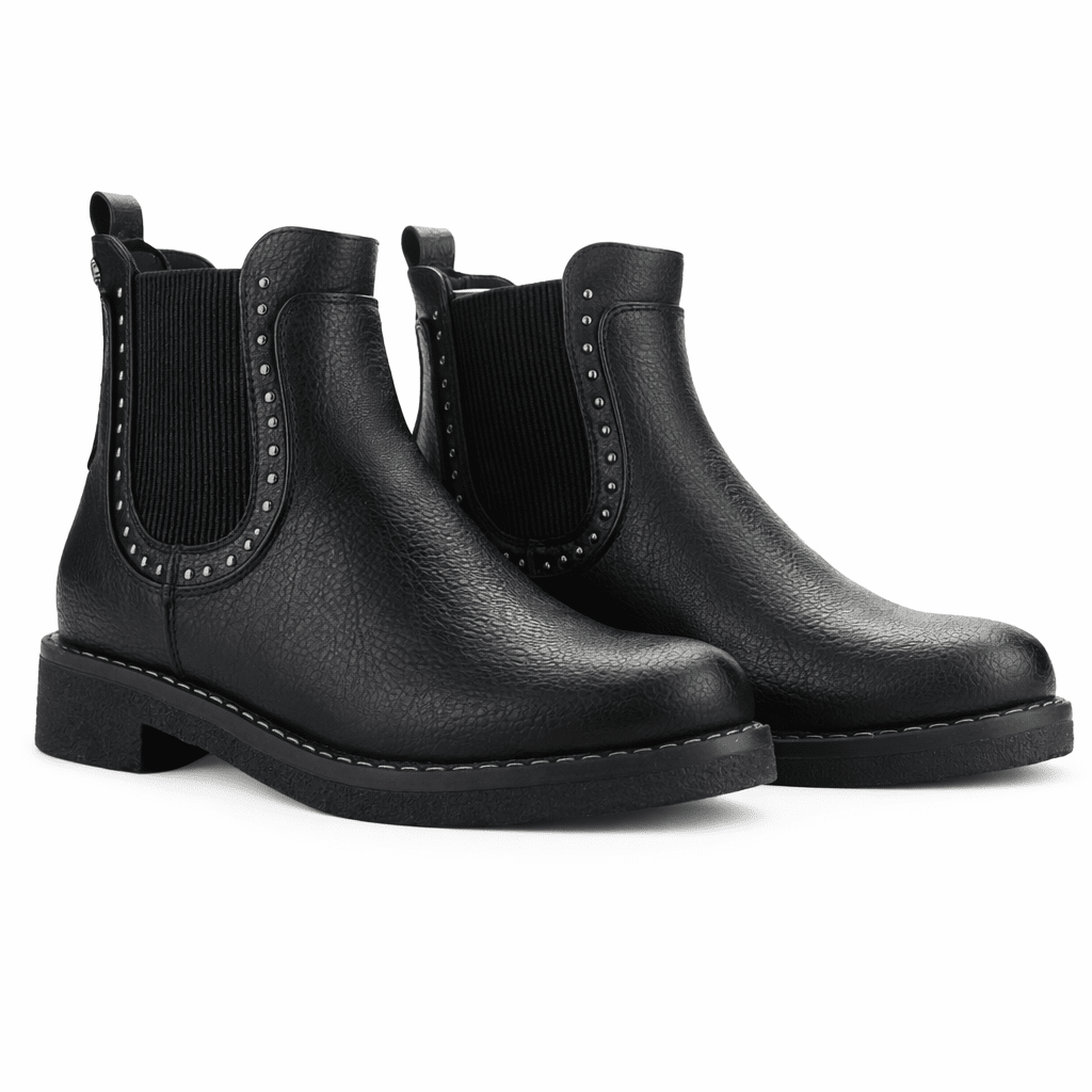 Botin Negro Mujer Casual Chalada Creva Botines Taco Chalada 