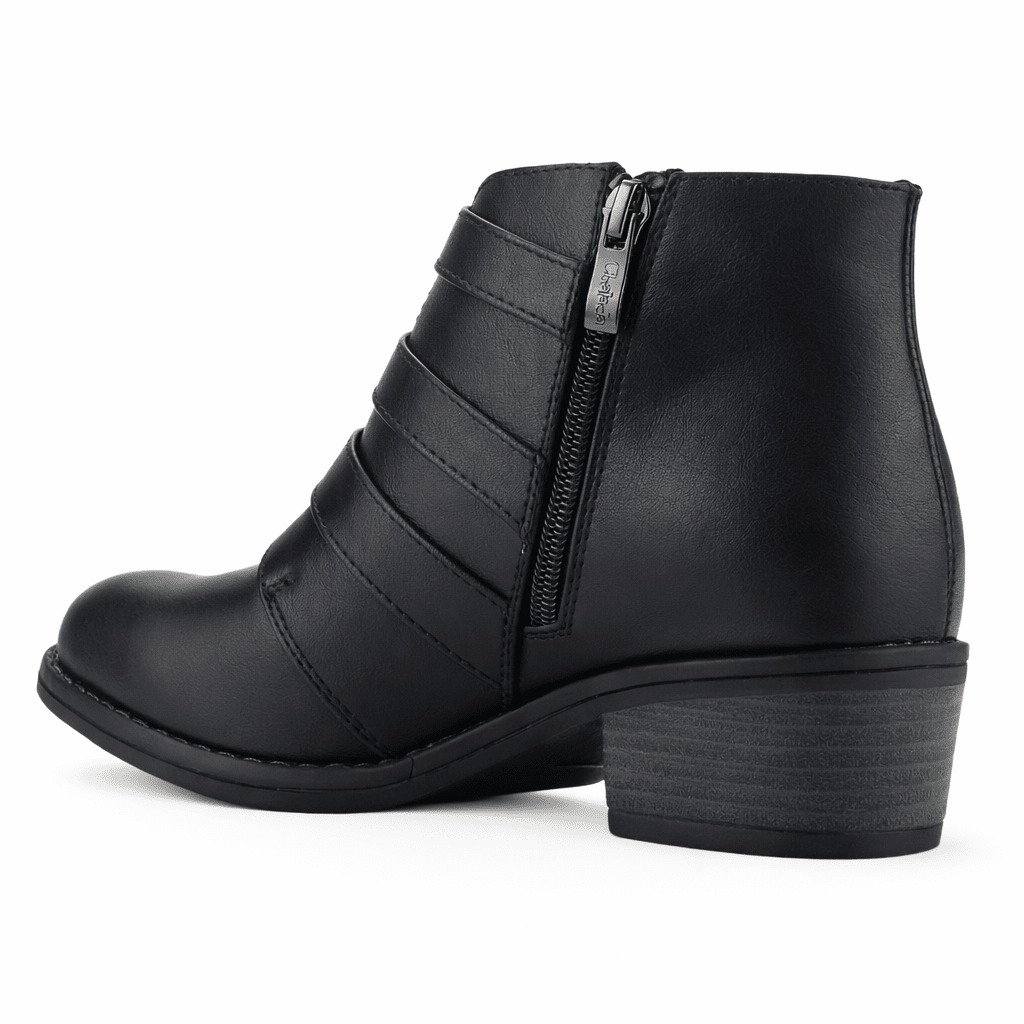 Botin Negro Mujer Casual Chalada Faca Botines Taco Chalada 