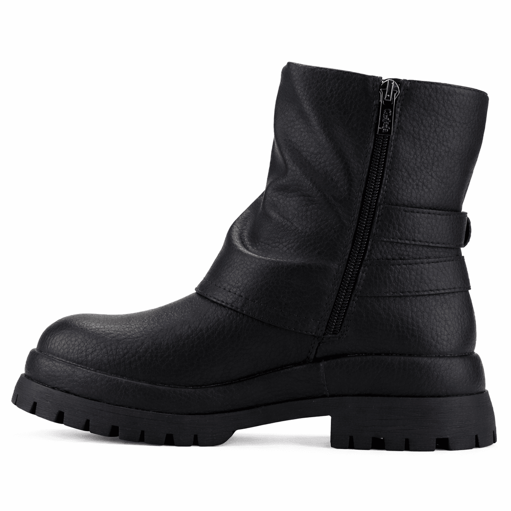 Botin Negro Mujer Casual Chalada Krep Botines Taco Chalada 