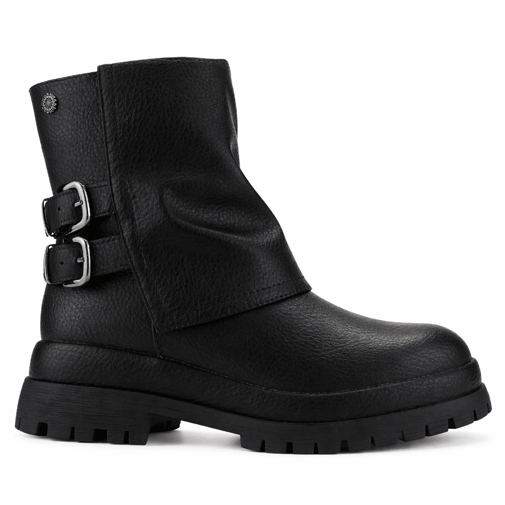 Botin Negro Mujer Casual Chalada Krep Botines Taco Chalada 